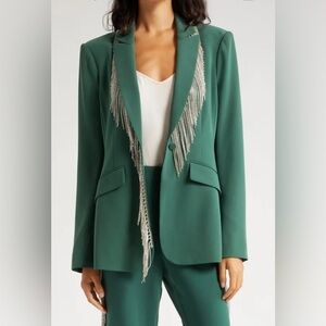Cinq a Sept 'Cheyenne' Rhinestone Fringe Blazer
